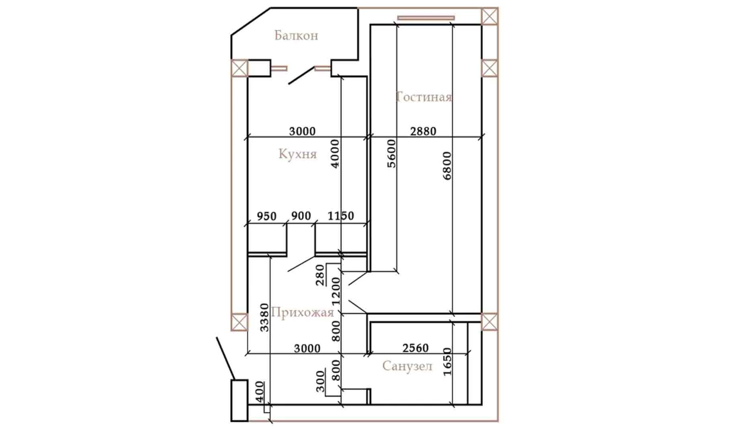 1-комн. квартира 61 м²  9/10 этаж | Жилой комплекс AZAMATOV GROUP