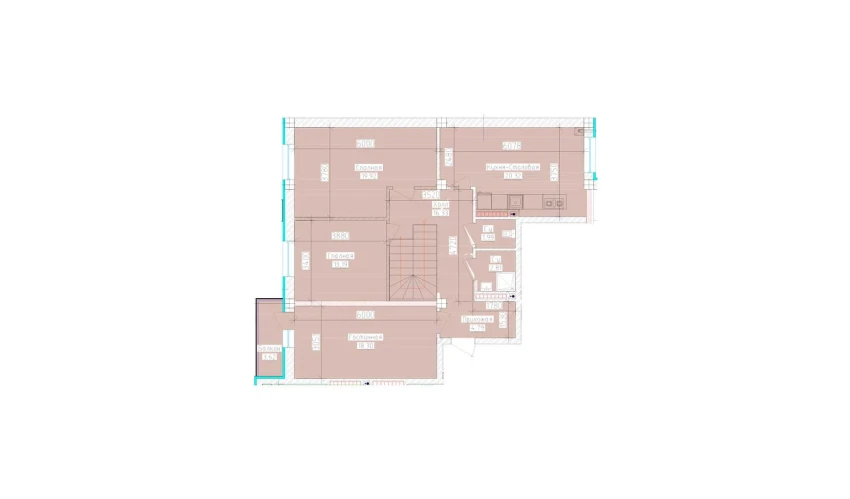 3-комнатная квартира 101.46 м²  9/9 этаж | Жилой комплекс Aero Town