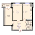 2-комн. квартира 70 м²  2/12 этаж | Жилой комплекс Zamin Jizzax