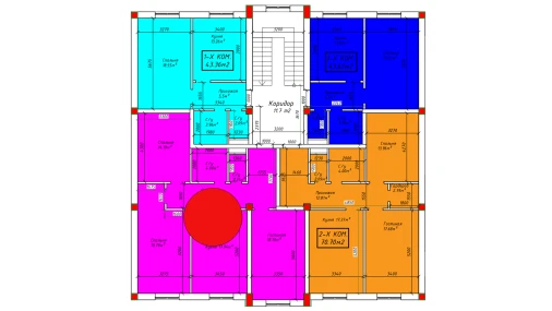 2-комнатная квартира 91.68 м²  4/4 этаж | Жилой комплекс SABZAVOT CITY