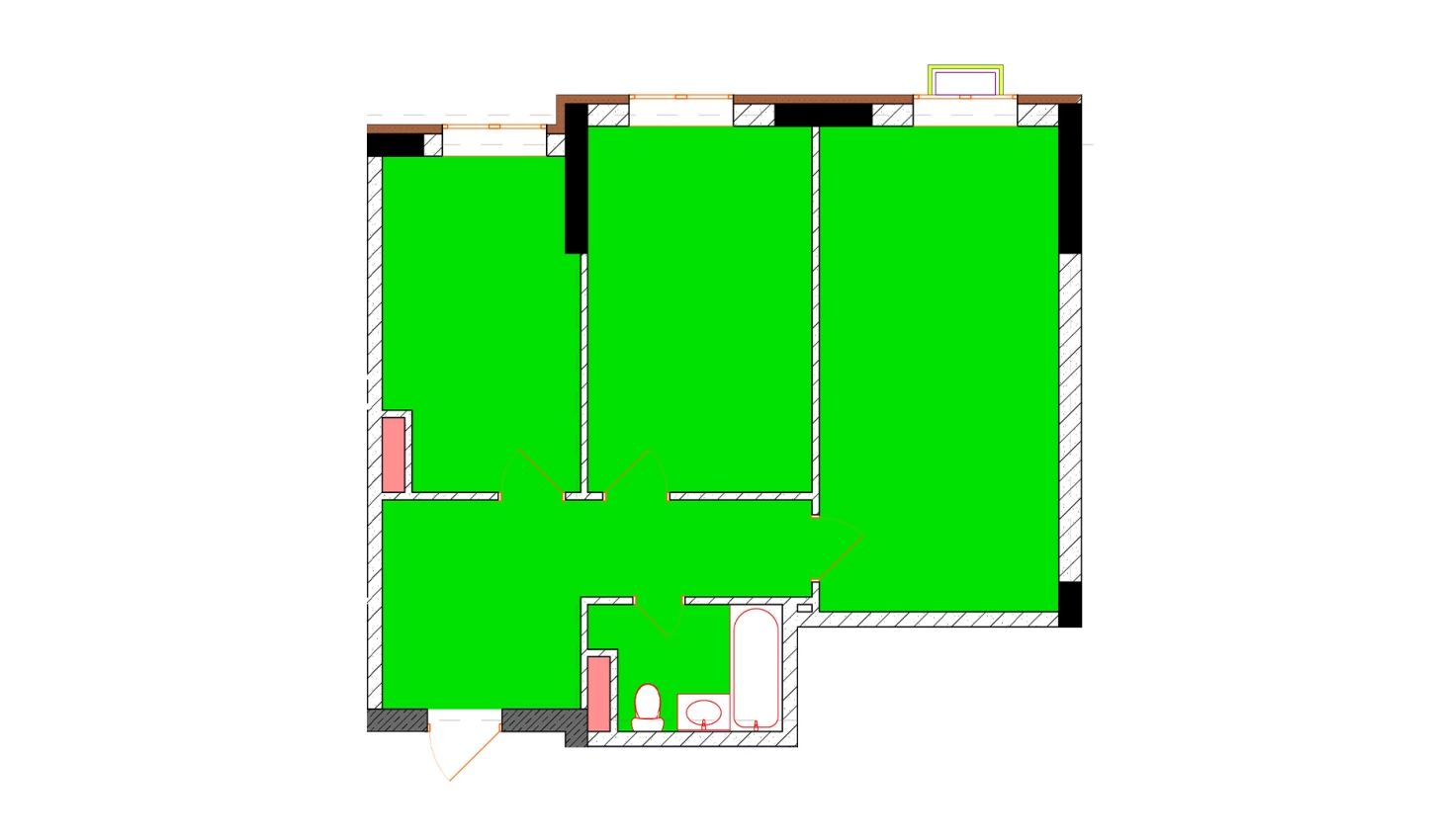 2-комн. квартира 64.2 м²  8/9 этаж | Жилой комплекс Uchtepa Avenue