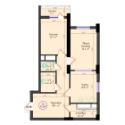 2-комн. квартира 71.3 м²  23/23 этаж | Жилой комплекс Brilliant City