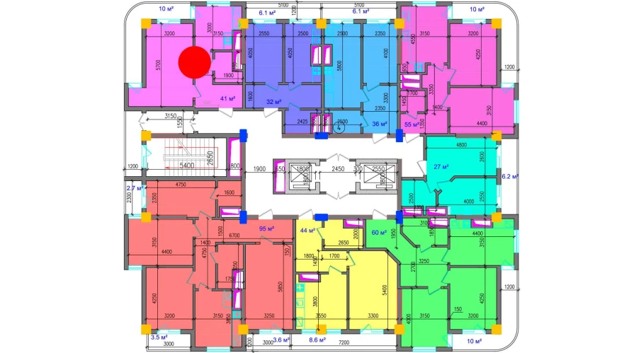 2-комн. квартира 51 м²  4/12 этаж | Жилой комплекс SOKIN SOHIL