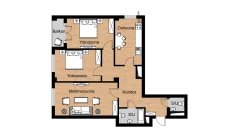3-xonali xonadon 87.8 m²  15/16 qavat | Musaffo Turar-joy majmuasi