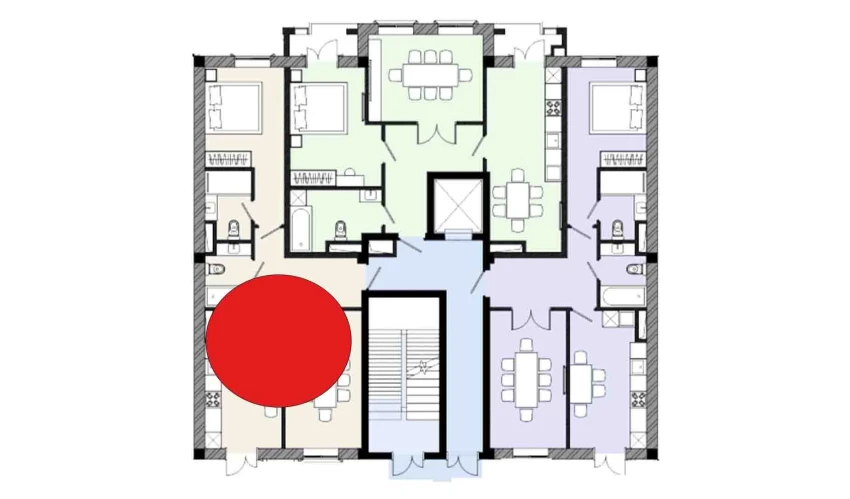 2-комнатная квартира 62.66 м²  7/13 этаж | Жилой комплекс NEW AVENUE estates