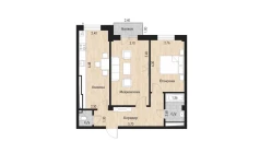 2-комн. квартира 63.2 м²  9/10 этаж | Жилой комплекс Ko'kcha-Oqtepa