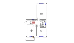 2-комн. квартира 57.69 м²  5/5 этаж | Жилой комплекс BATOSH