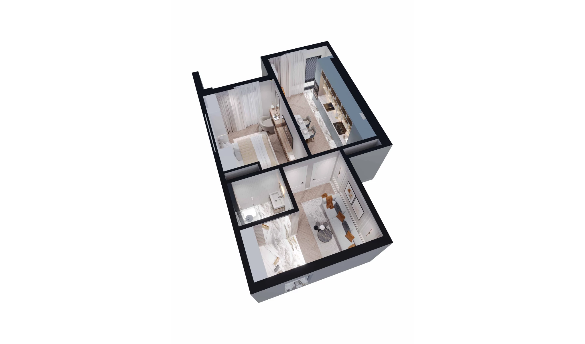 1-комн. квартира 51.3 м²  5/13 этаж | Жилой комплекс ORZU SAROYI