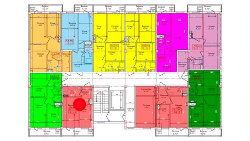 1-xonali xonadon 34.7 m²  2/9 qavat | CHIRCHIQ CITY Turar-joy majmuasi