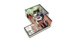 2-xonali xonadon 48.39 m²  6/9 qavat | MINGCHINOR Turar-joy majmuasi
