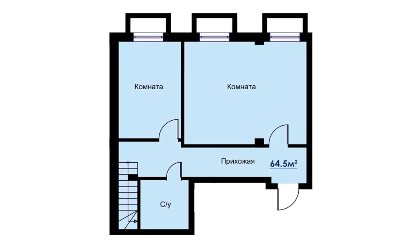 2-комнатная квартира 129 м²  1/6 этаж | Жилой комплекс CHOSHTEPA GARDEN