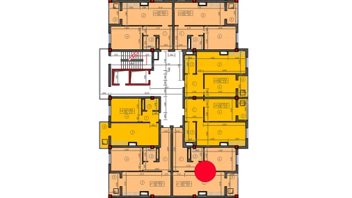 1-xonali xonadon 63 m²  3/12 qavat | Sokin hayot Turar-joy majmuasi