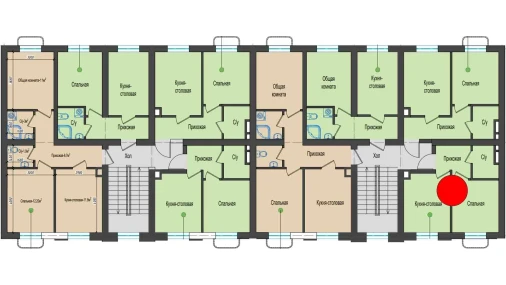1-комнатная квартира 29 м²  3/5 этаж | Жилой комплекс Shahri Kitob City