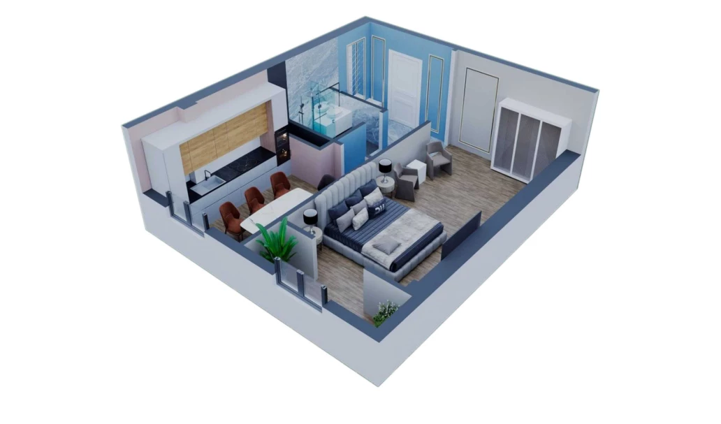 1-комн. квартира 54.8 м²  4/10 этаж | Жилой комплекс Ooo Angren smart city 1