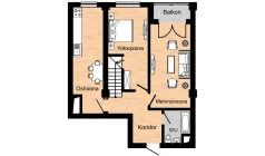 2-xonali xonadon 66.56 m²  16/16 qavat | Musaffo Turar-joy majmuasi