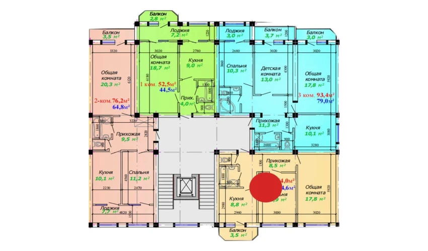 2-xonali xonadon 64 m²  2/7 qavat | Bunyodkor Turar-joy majmuasi