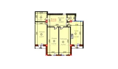 3-xonali xonadon 161 m²  4/9 qavat | SAMARQAND CITY Turar-joy majmuasi