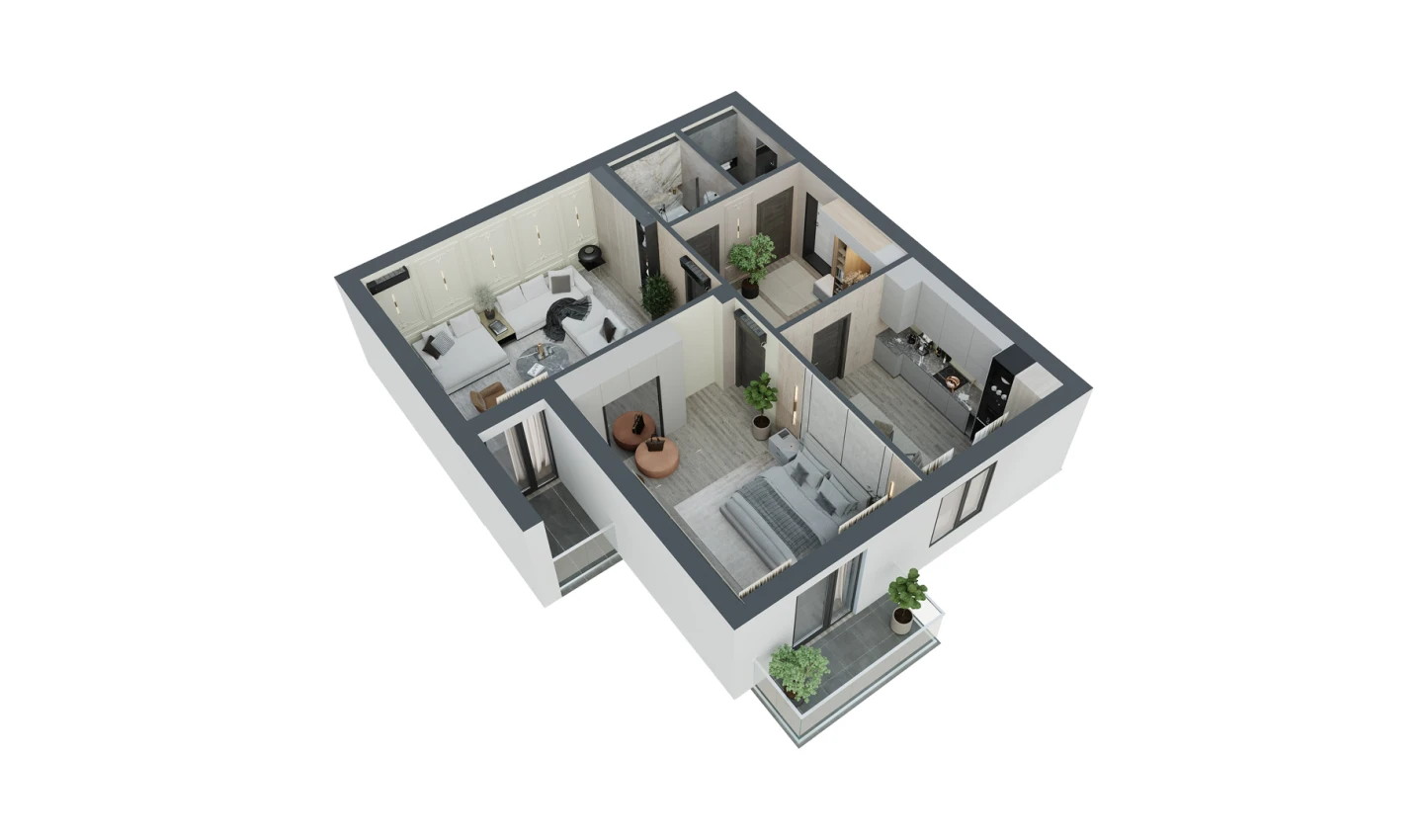 2-комн. квартира 76.9 м² 7/7 этаж | Жилой комплекс G'IJDUVON CITY 2-комн. квартира 76.9 м² 7/7 этаж | Жилой комплекс G'IJDUVON CITY