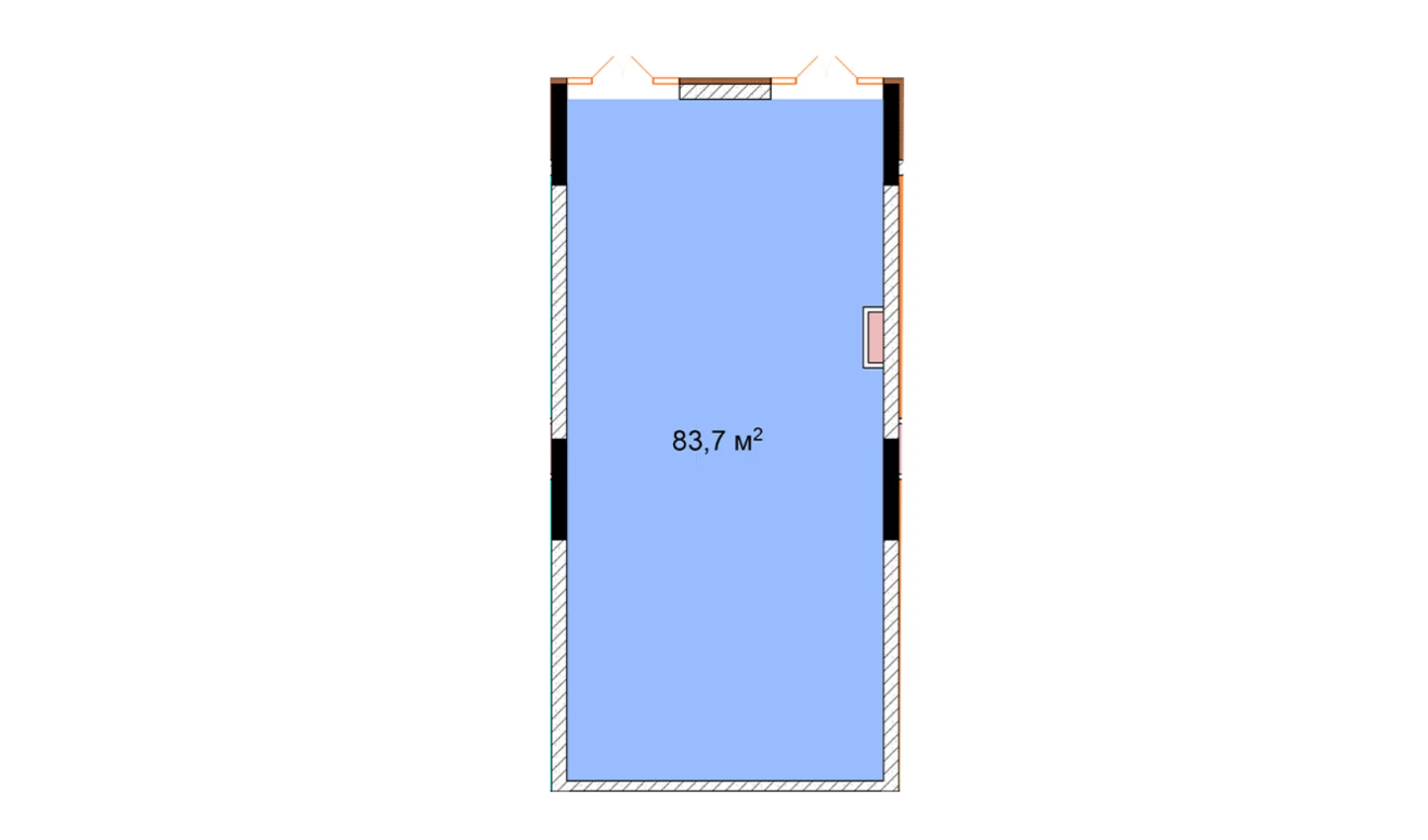 1-xonali xonadon 83.7 m²  1/10 qavat | Uchtepa Avenue Turar-joy majmuasi