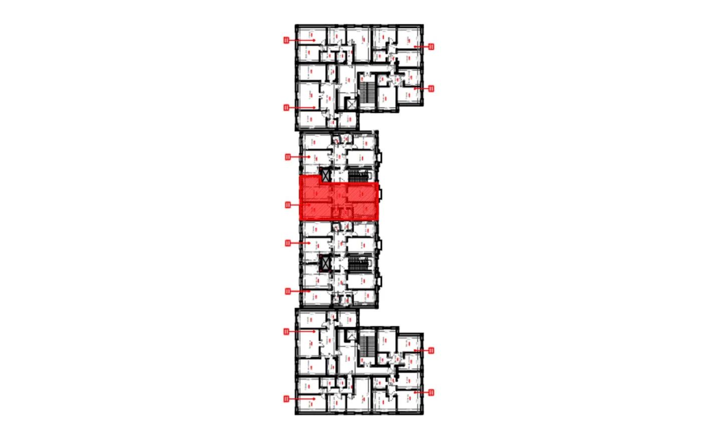 3-xonali xonadon 80.7 m²  7/9 qavat | FIDOKOR Turar-joy majmuasi