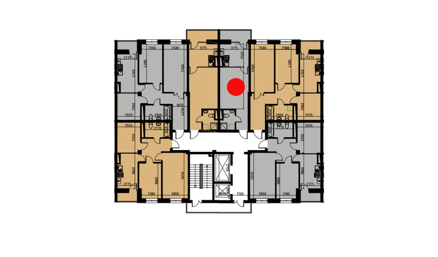 1-xonali xonadon 29.24 m²  9/10 qavat | YANGIOBOD RESIDENCE Turar-joy majmuasi