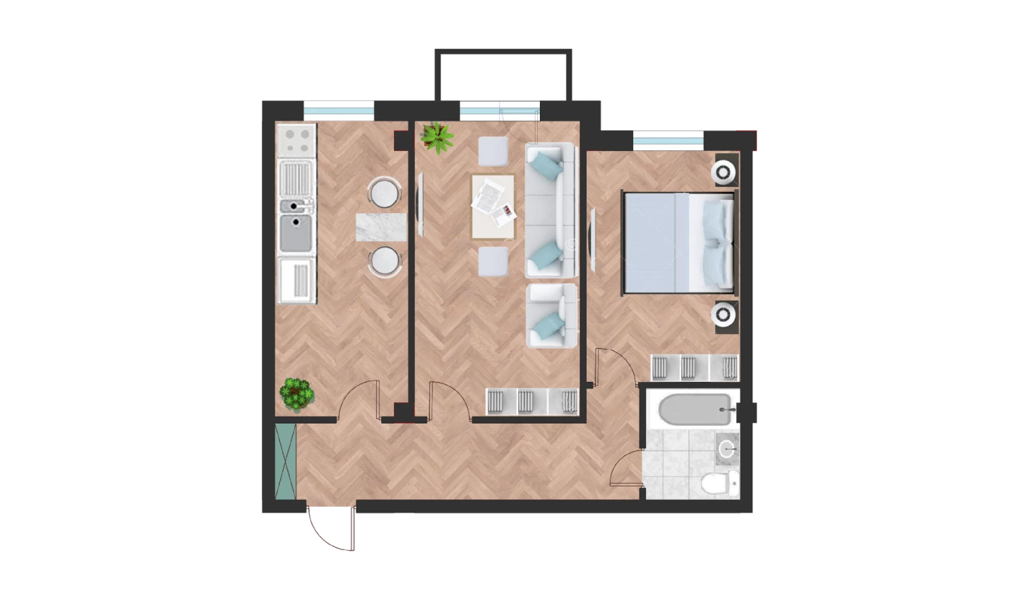 2-комн. квартира 67.39 м²  7/10 этаж | Жилой комплекс Ko'kcha-Oqtepa