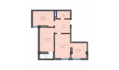 3-xonali xonadon 69.5 m²  5/13 qavat | ORZU SAROYI Turar-joy majmuasi