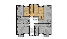 3-xonali xonadon 77.62 m²  2/9 qavat | MINGCHINOR Turar-joy majmuasi