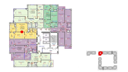 2-комнатная квартира 68.6 м²  4/16 этаж | Жилой комплекс Sam House (Qora Suv)