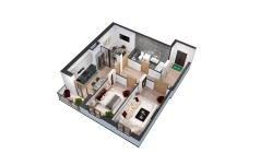 2-xonali xonadon 67.38 m²  9/10 qavat | YANGIOBOD RESIDENCE Turar-joy majmuasi