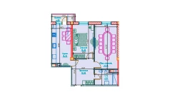 2-xonali xonadon 72.02 m²  8/13 qavat | Al-Qasr Turar-joy majmuasi