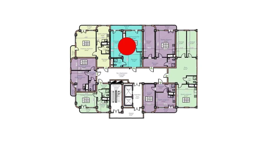 2-xonali xonadon 71.8 m²  5/16 qavat | Havas Premium Turar-joy majmuasi