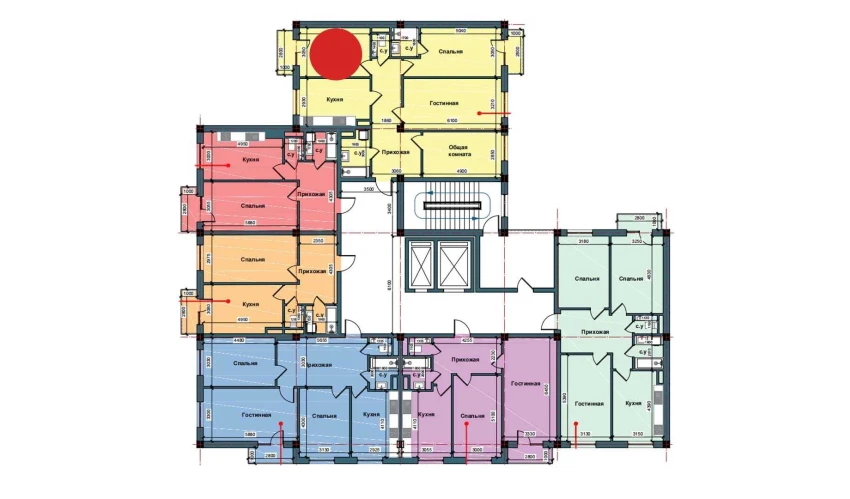 4-комнатная квартира 112.1 м²  3/10 этаж | Жилой комплекс NUR BARAKA