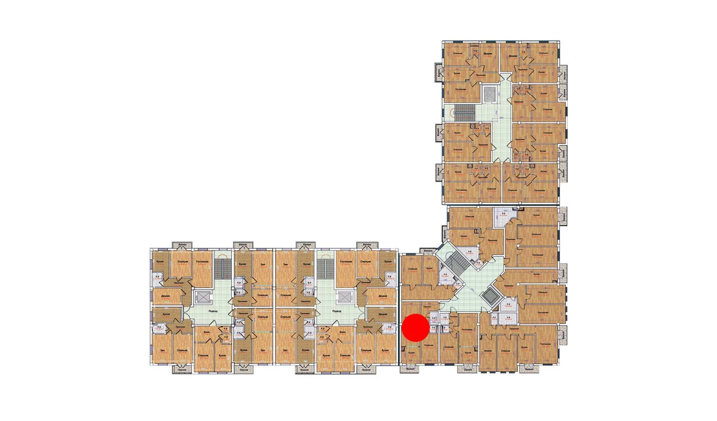 2-xonali xonadon 48.3 m²  7/9 qavat | MBG Turar-joy majmuasi