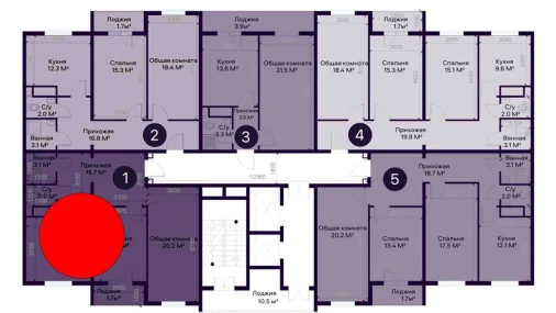 2-комнатная квартира 71.5 м²  2/9 этаж | Жилой комплекс YAQINLAR