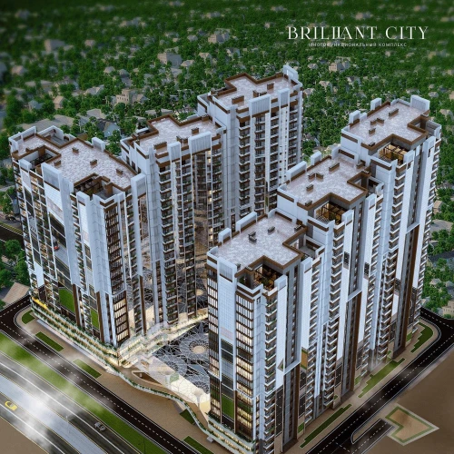 2-комнатная квартира 46.9 м²  19/25 этаж | Жилой комплекс Brilliant City