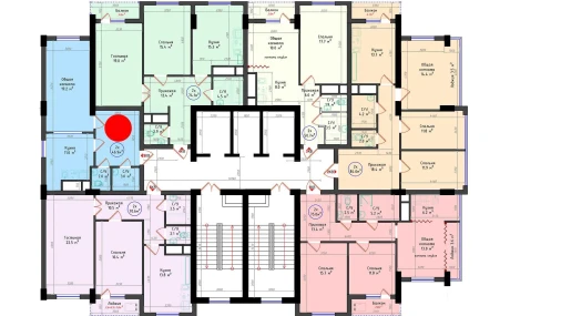 2-комнатная квартира 46.9 м²  2/25 этаж | Жилой комплекс Brilliant City