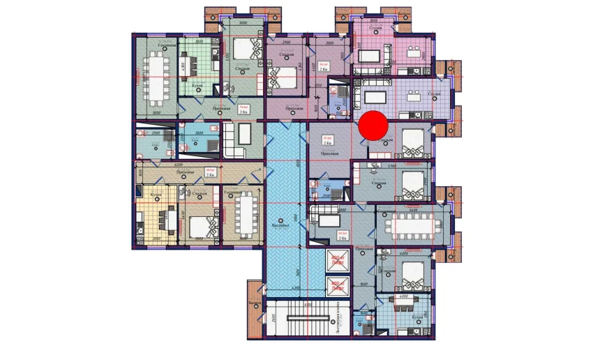 2-комнатная квартира 55.4 м²  1/10 этаж | Жилой комплекс NURAFSHON