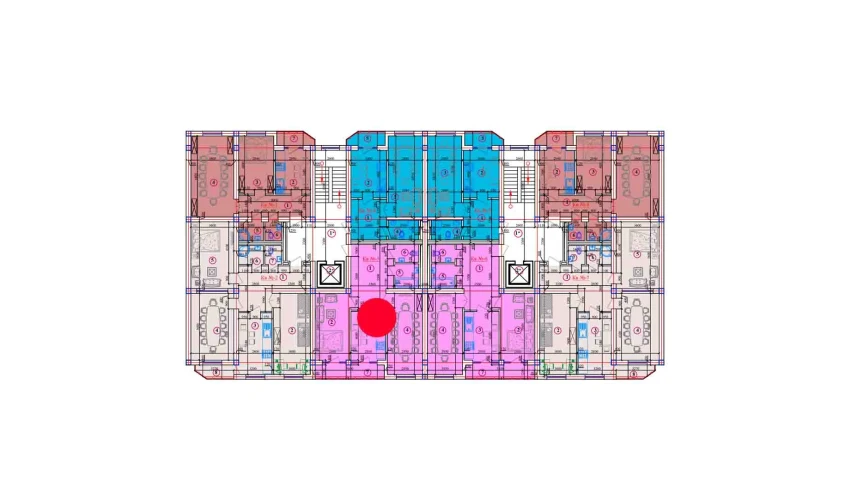 2-комнатная квартира 97.15 м²  5/10 этаж | Жилой комплекс AZAMATOV GROUP