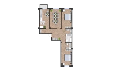 3-комн. квартира 98.37 м²  2/10 этаж | Жилой комплекс Ko'kcha-Oqtepa
