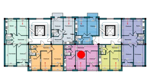 2-комнатная квартира 61.9 м²  8/9 этаж | Жилой комплекс NUR BARAKA