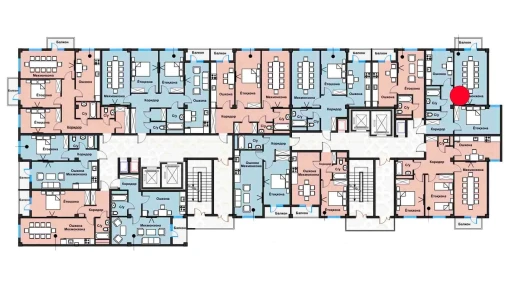 2-xonali xonadon 62.42 m²  8/12 qavat | Zangota City 1 -ETAP Turar-joy majmuasi