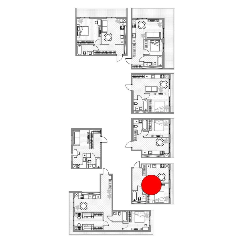 1-комн. квартира 35 м²  8/12 этаж | Жилой комплекс PARVOZ
