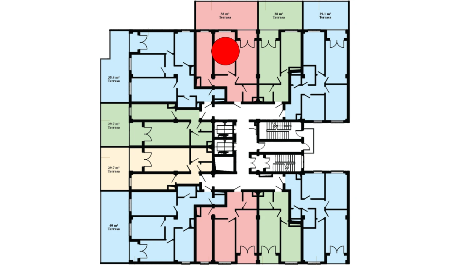 2-xonali xonadon 95.12 m²  3/16 qavat | Musaffo Turar-joy majmuasi