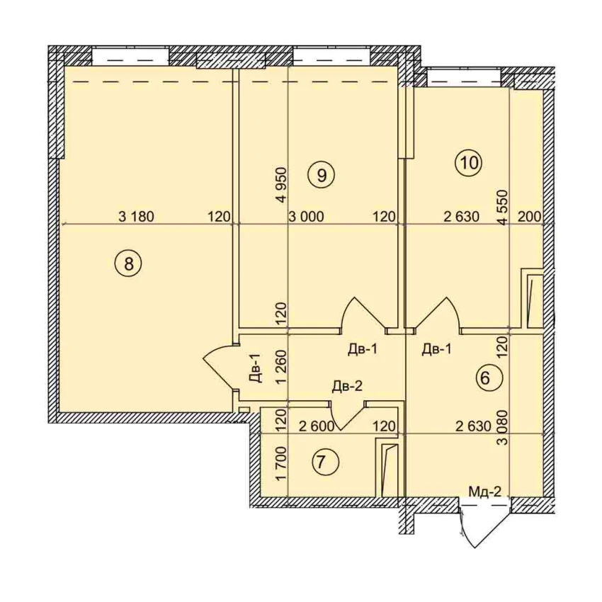 2-комн. квартира 67.1 м²  9/9 этаж | Жилой комплекс Uchtepa Avenue