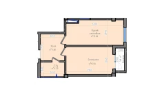 1-комн. квартира 50 м²  5/13 этаж | Жилой комплекс ORZU SAROYI