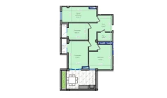 3-xonali xonadon 116.2 m²  13/13 qavat | ORZU SAROYI Turar-joy majmuasi