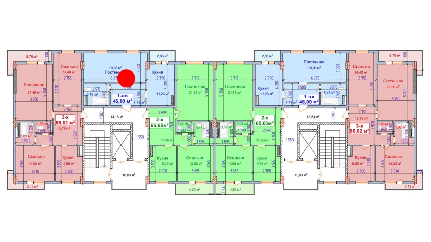 1-комн. квартира 46 м²  9/9 этаж | Жилой комплекс SHAYX-UL OLAM