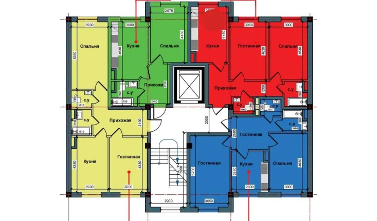 2-xonali xonadon 60.2 m²  1/9 qavat | NUR BARAKA Turar-joy majmuasi