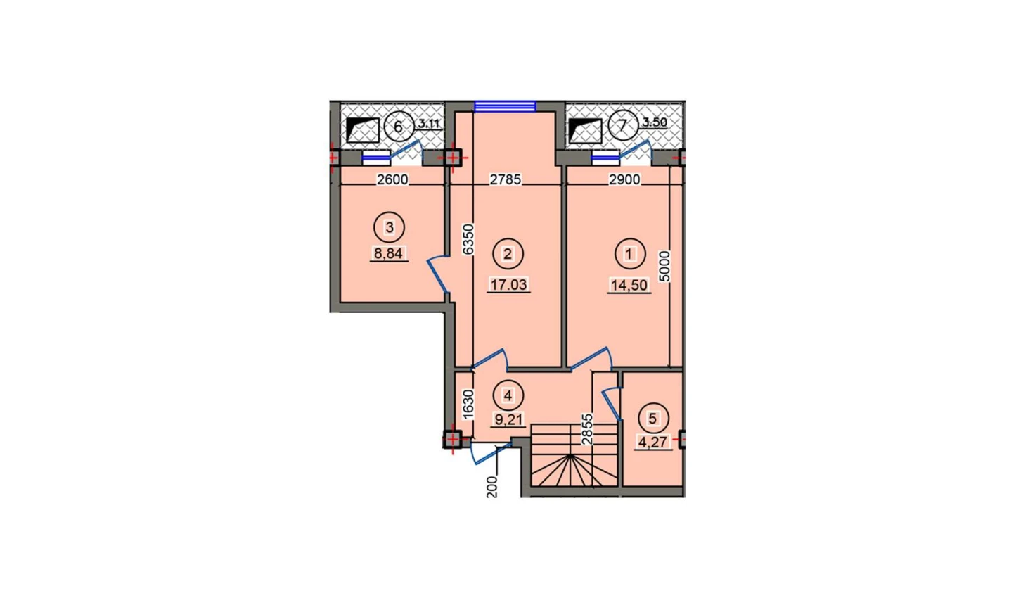 2-комн. квартира 60.46 м²  10/10 этаж | Жилой комплекс Qibray City